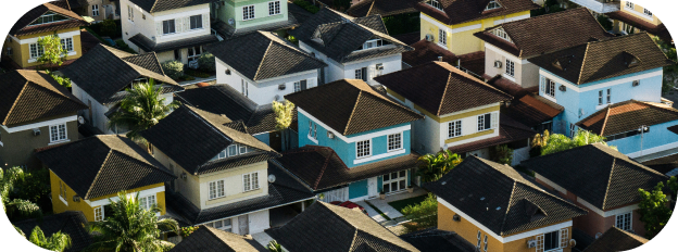 a neighborhood, representing multifamily homes