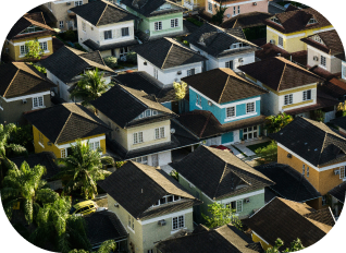 a neighborhood, representing multifamily homes